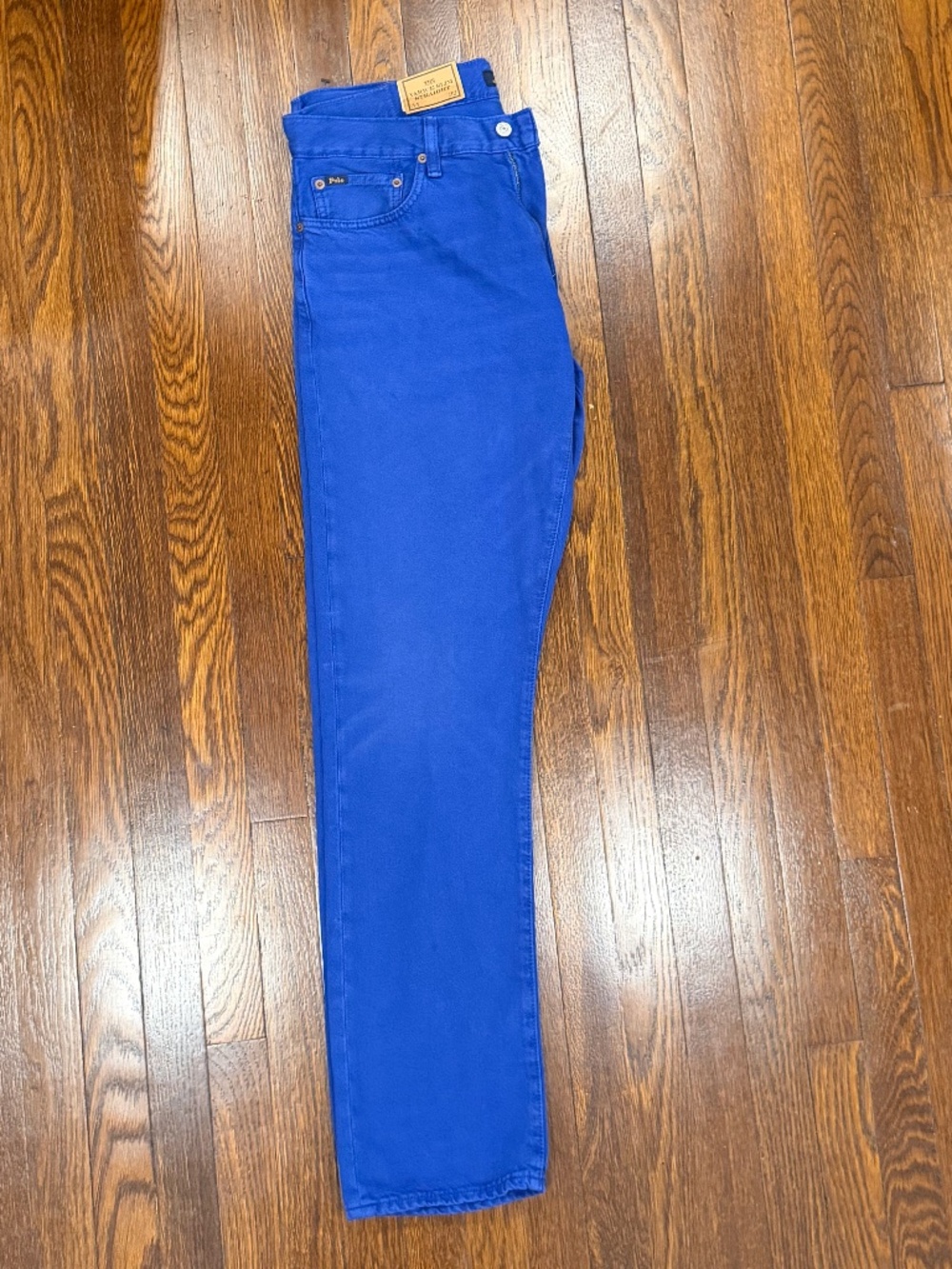 Polo Ralph Lauren Jeans Men’s 34x32 Varick Slim Straight Hemp Denim Blue-NWT